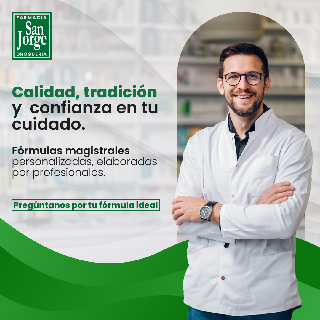 Anuncio de fórmulas magistrales para Farmacia San Jorge